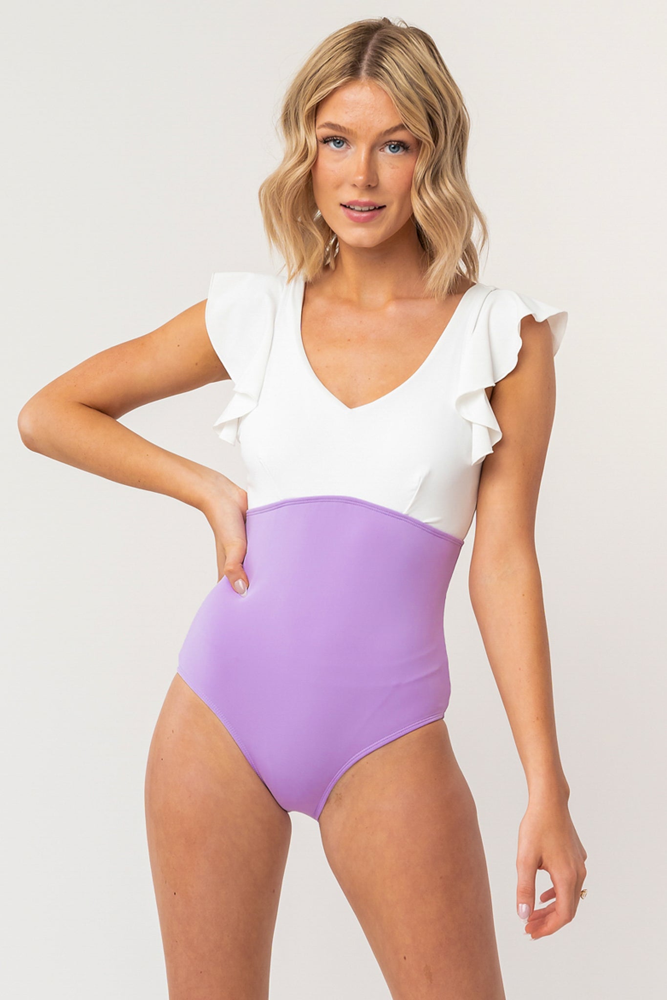  Ocean One Piece | Lavender Love & White