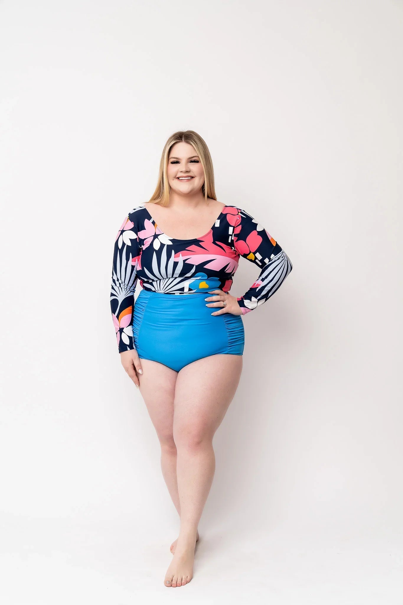  Surfer Top | Blue Wave Floral