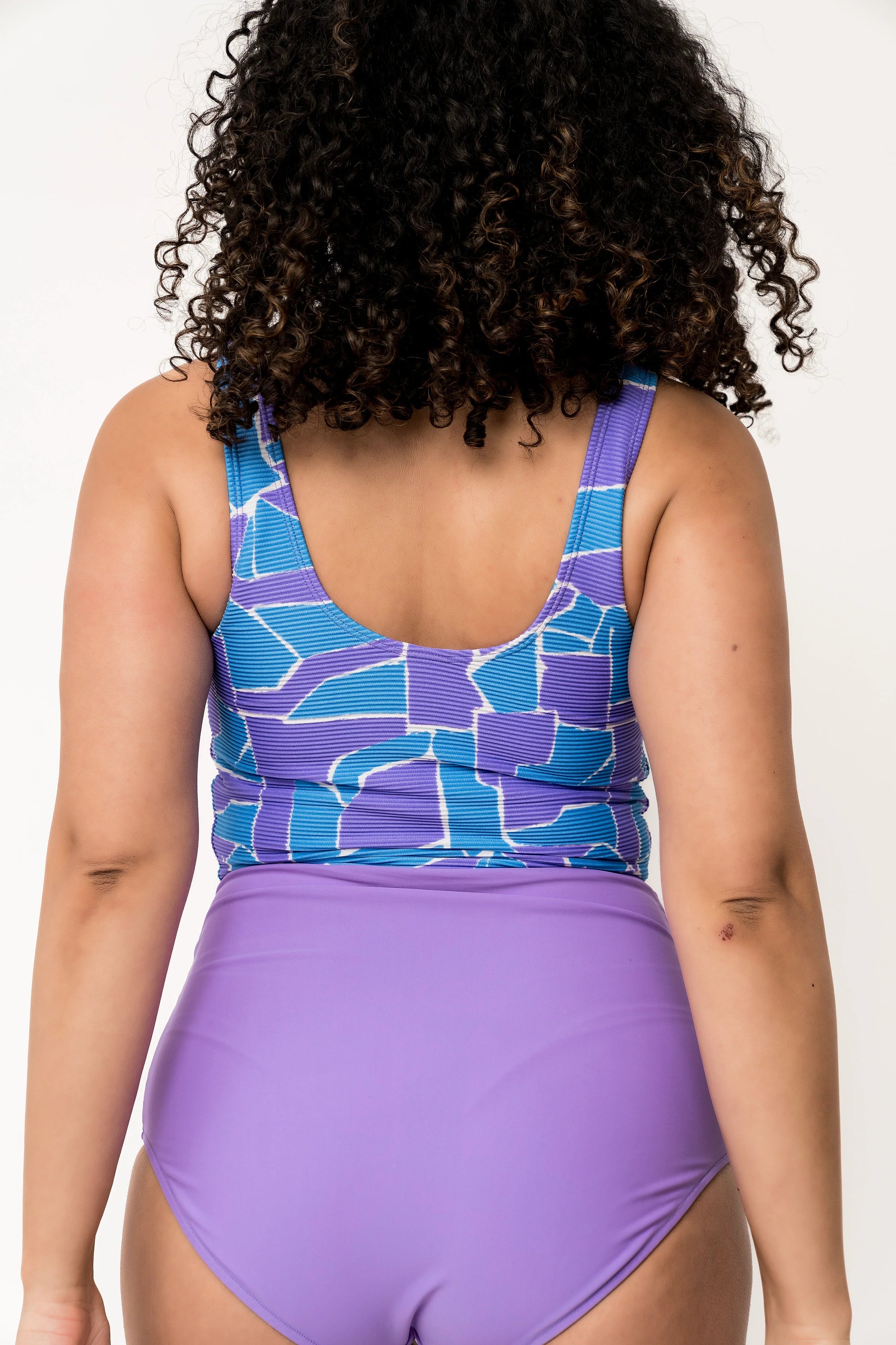  Traveler Top | Geometric Purple & Blue