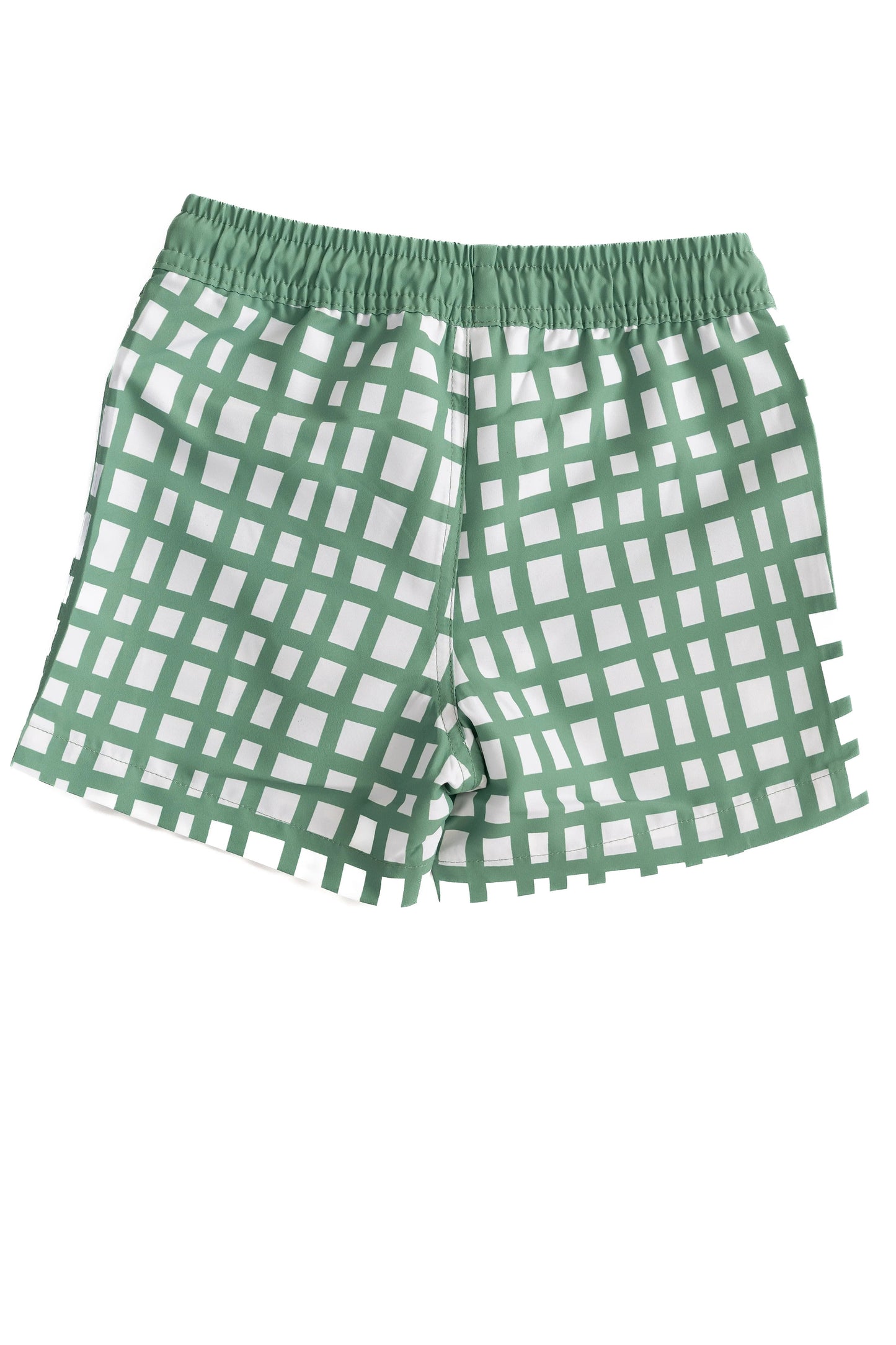  Mini Hang Ten Shorts | Dark Sage Plaid