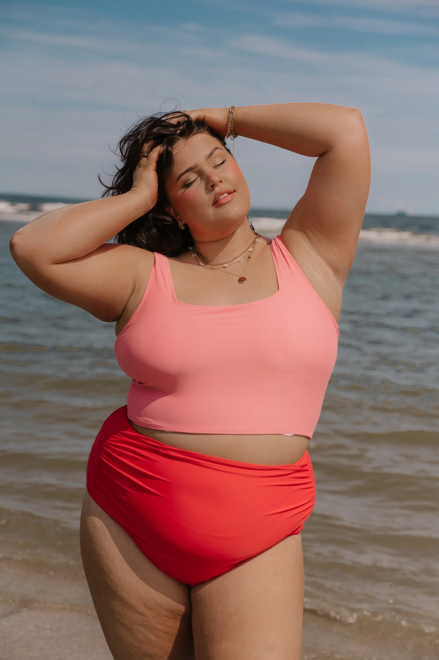  High Rise Barefoot Bottom | Nautical Red