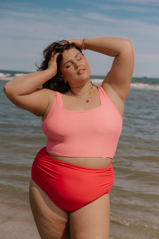  High Rise Barefoot Bottom | Nautical Red