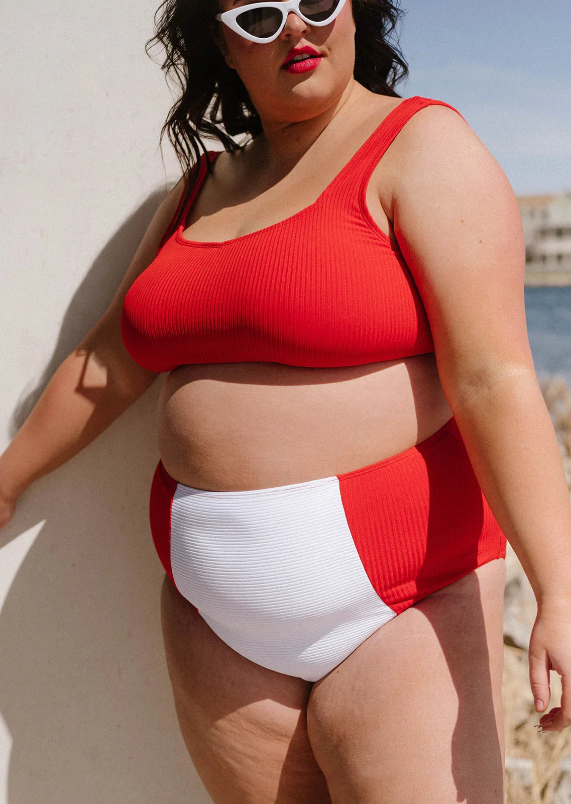  Island Colorblock Bottom | Poppy Red