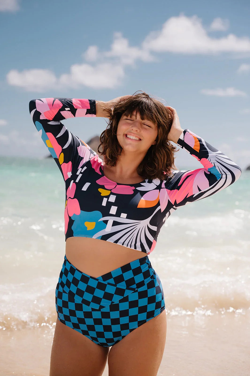  Surfer Top | Blue Wave Floral