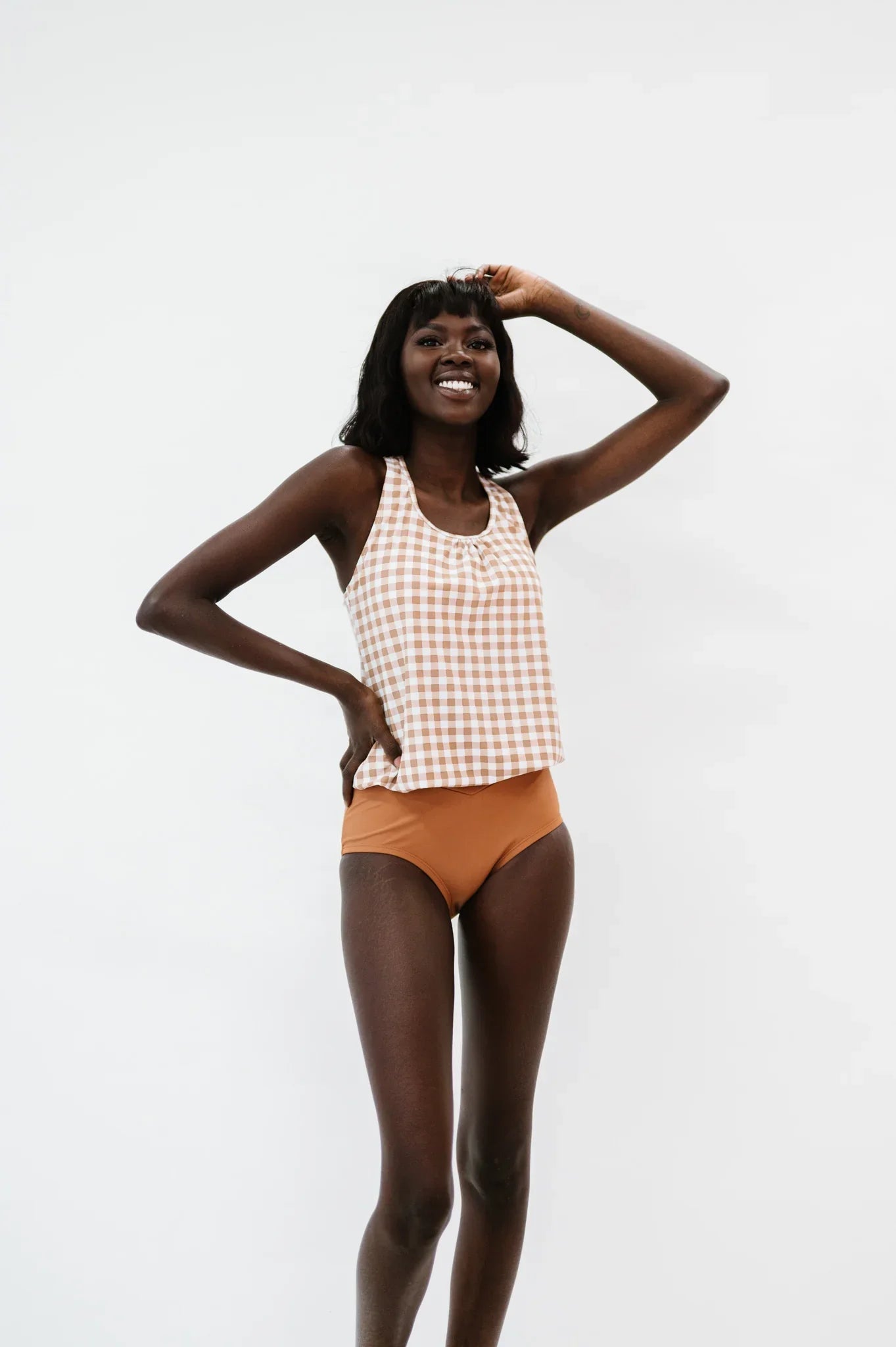 The Chase Top | Clay Gingham