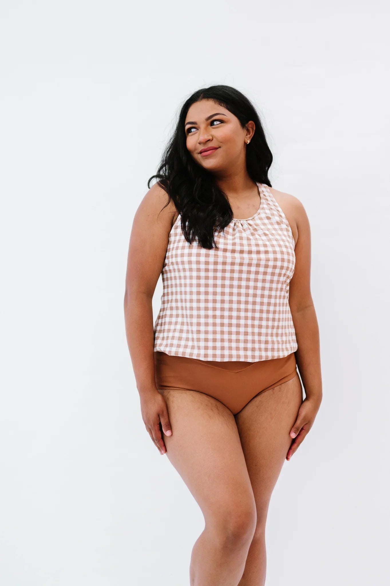  The Chase Top | Clay Gingham