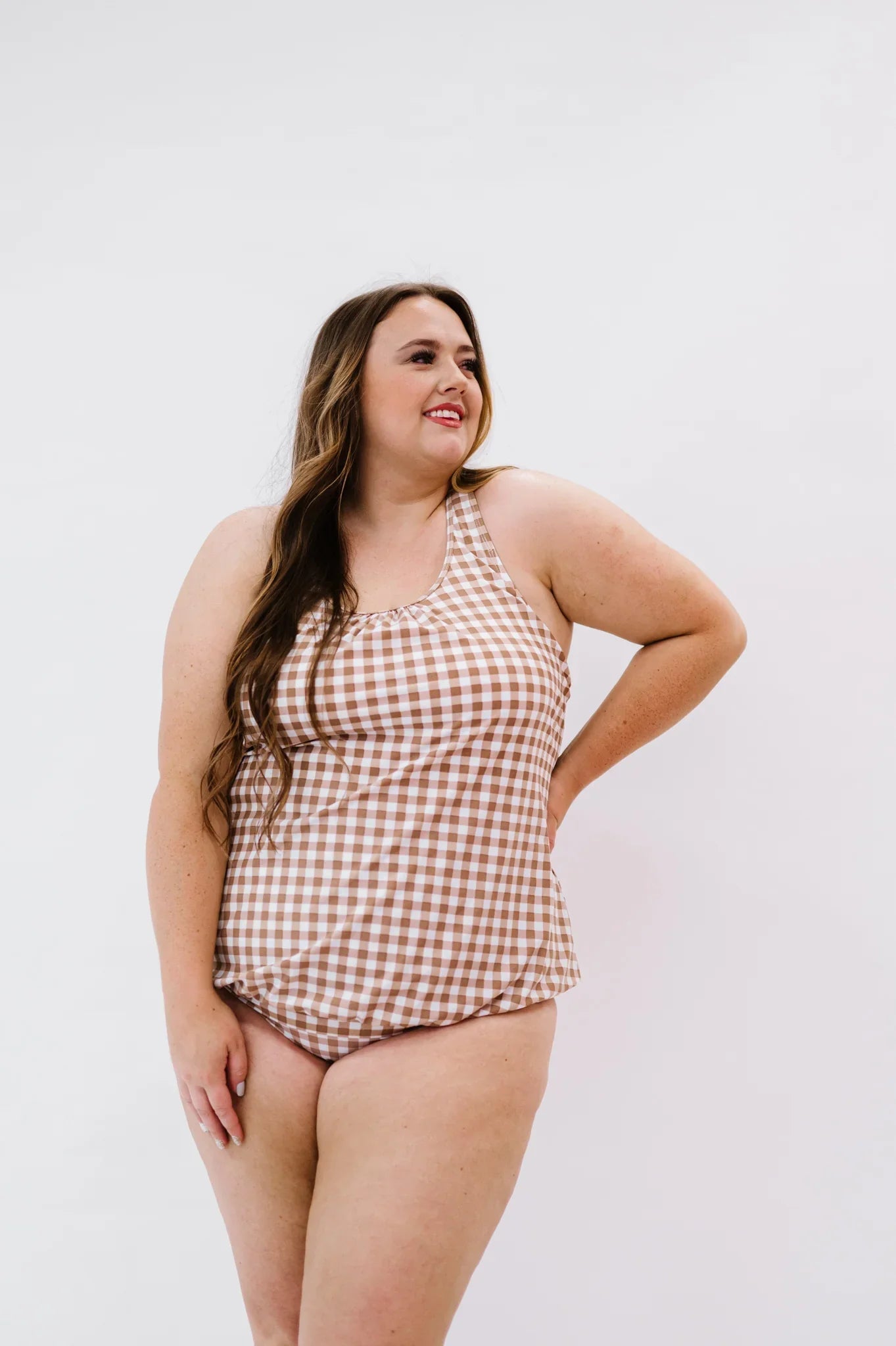  The Chase Top | Clay Gingham
