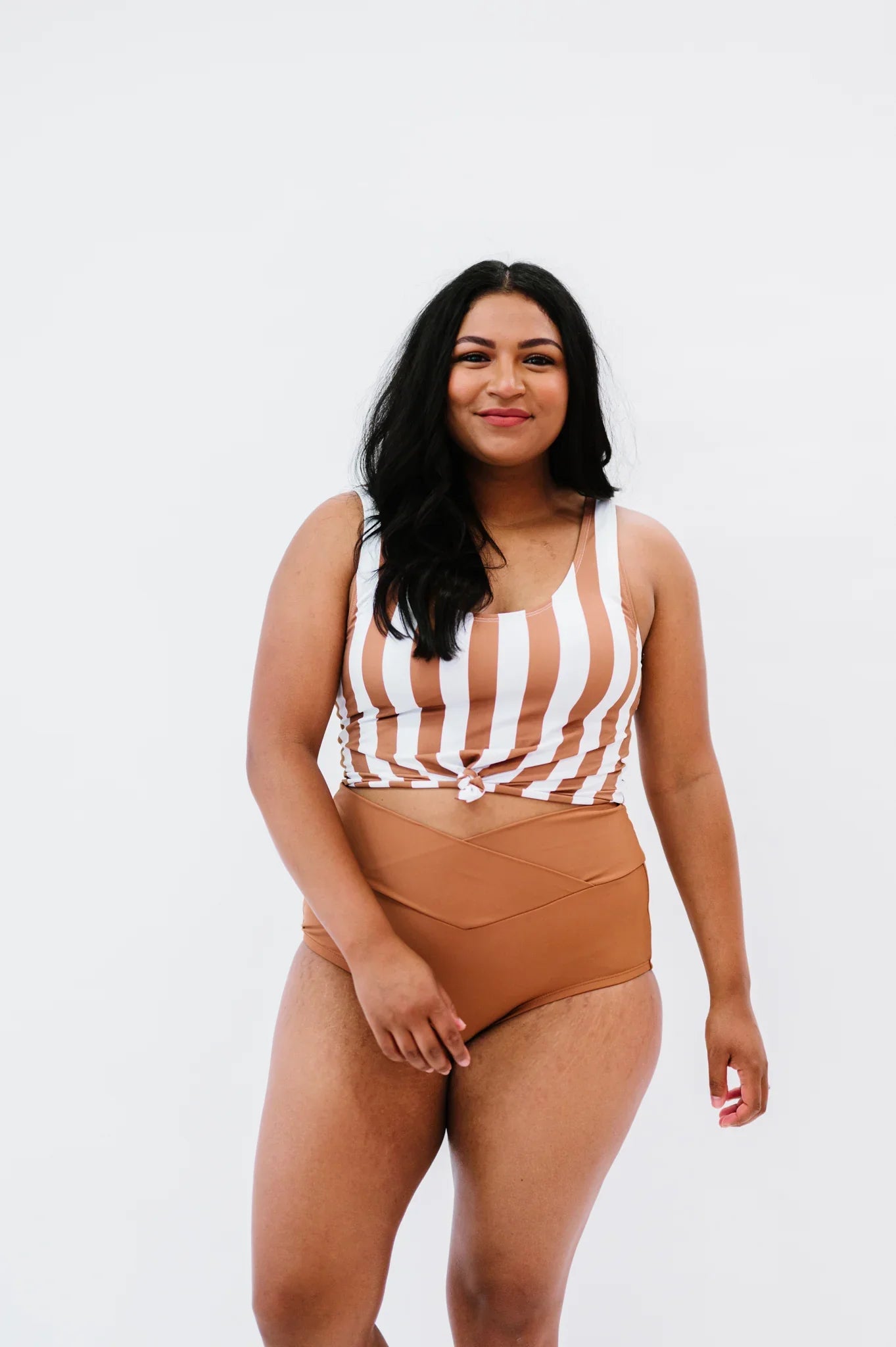  Traveler Top | Clay & White Stripes