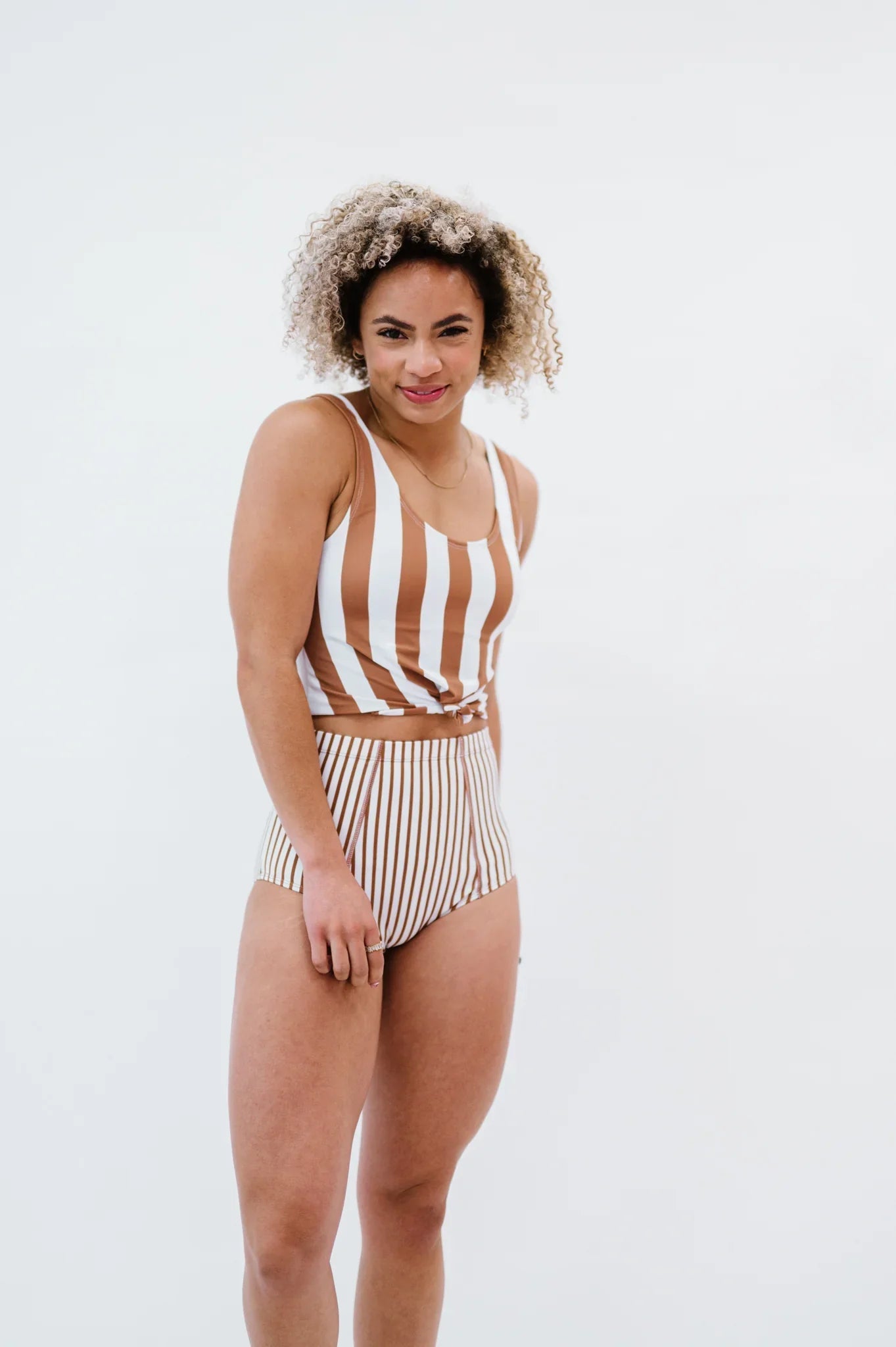  Traveler Top | Clay & White Stripes