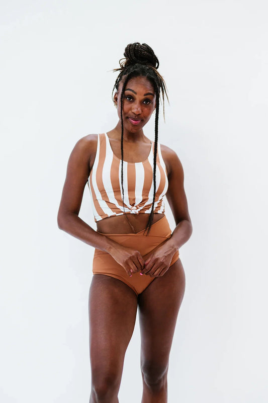  Traveler Top | Clay & White Stripes