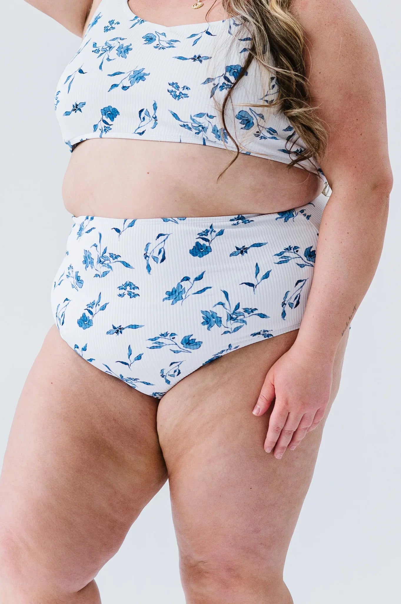  Wave Bottom | Ocean Blue Floral