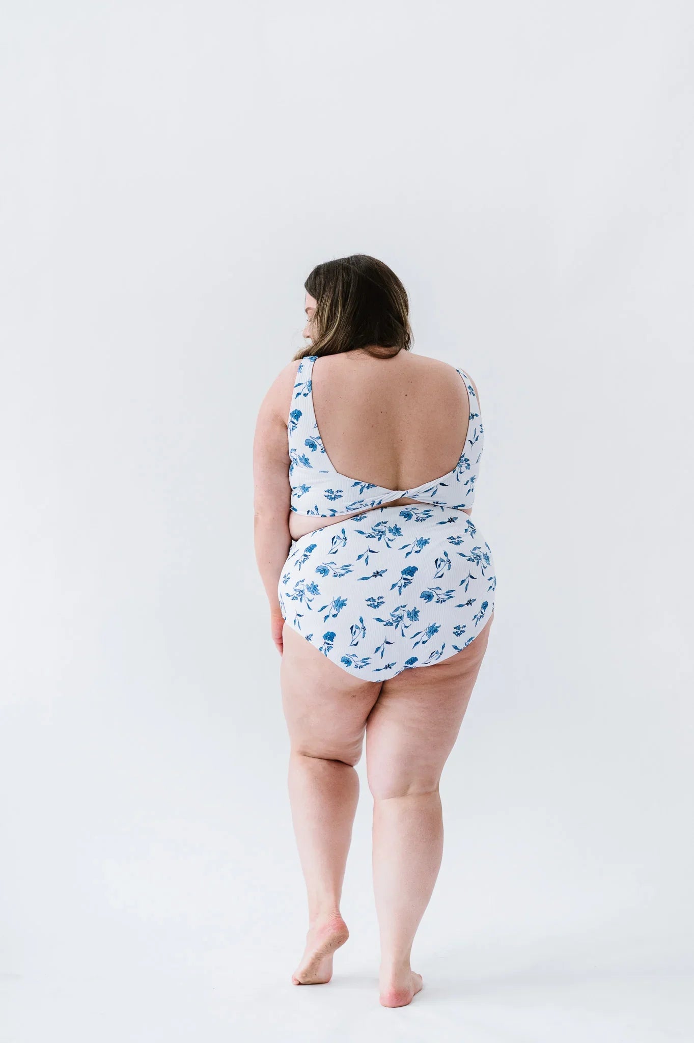  Seashell Top | Ocean Blue Floral