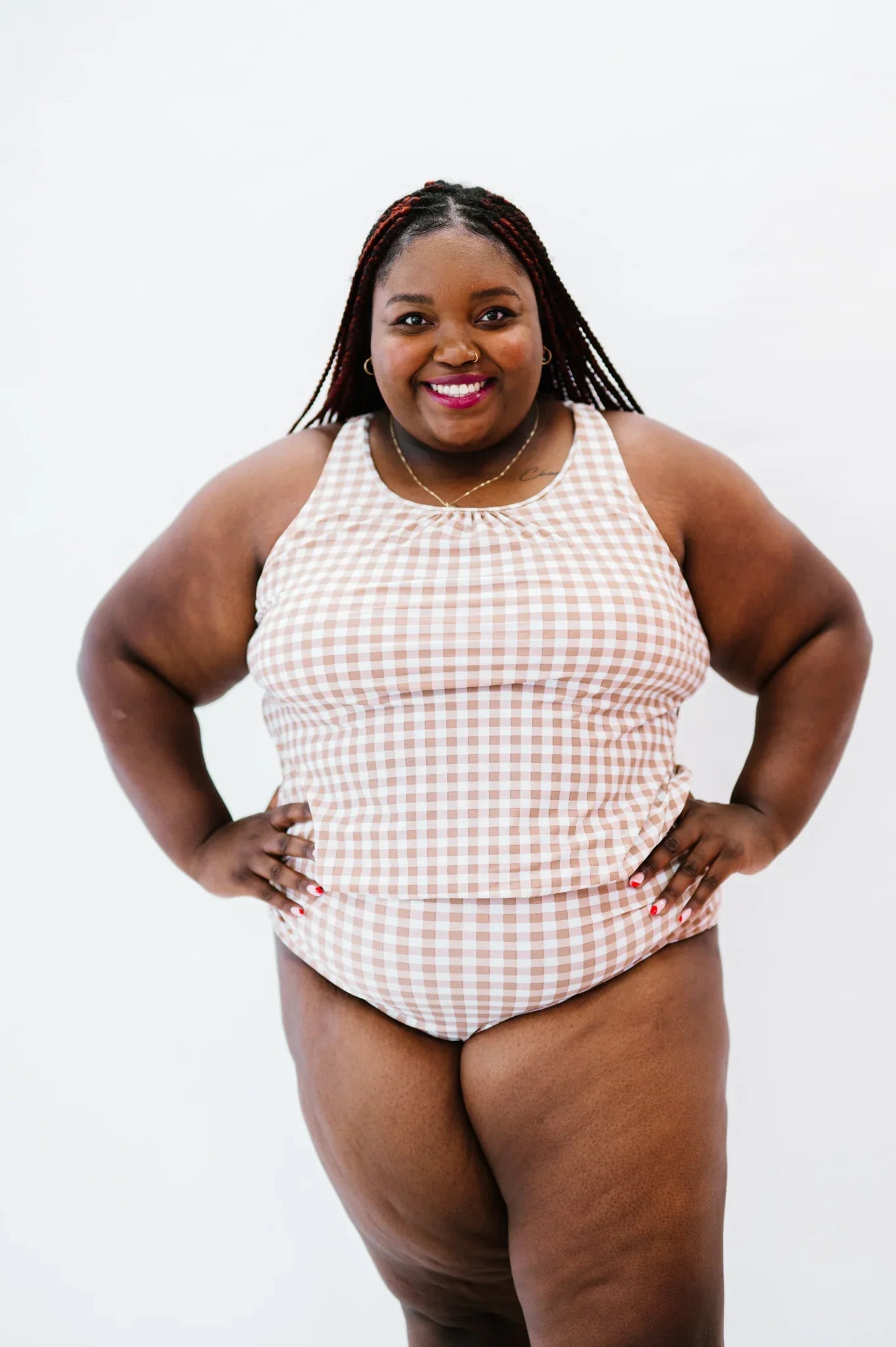  The Chase Top | Clay Gingham