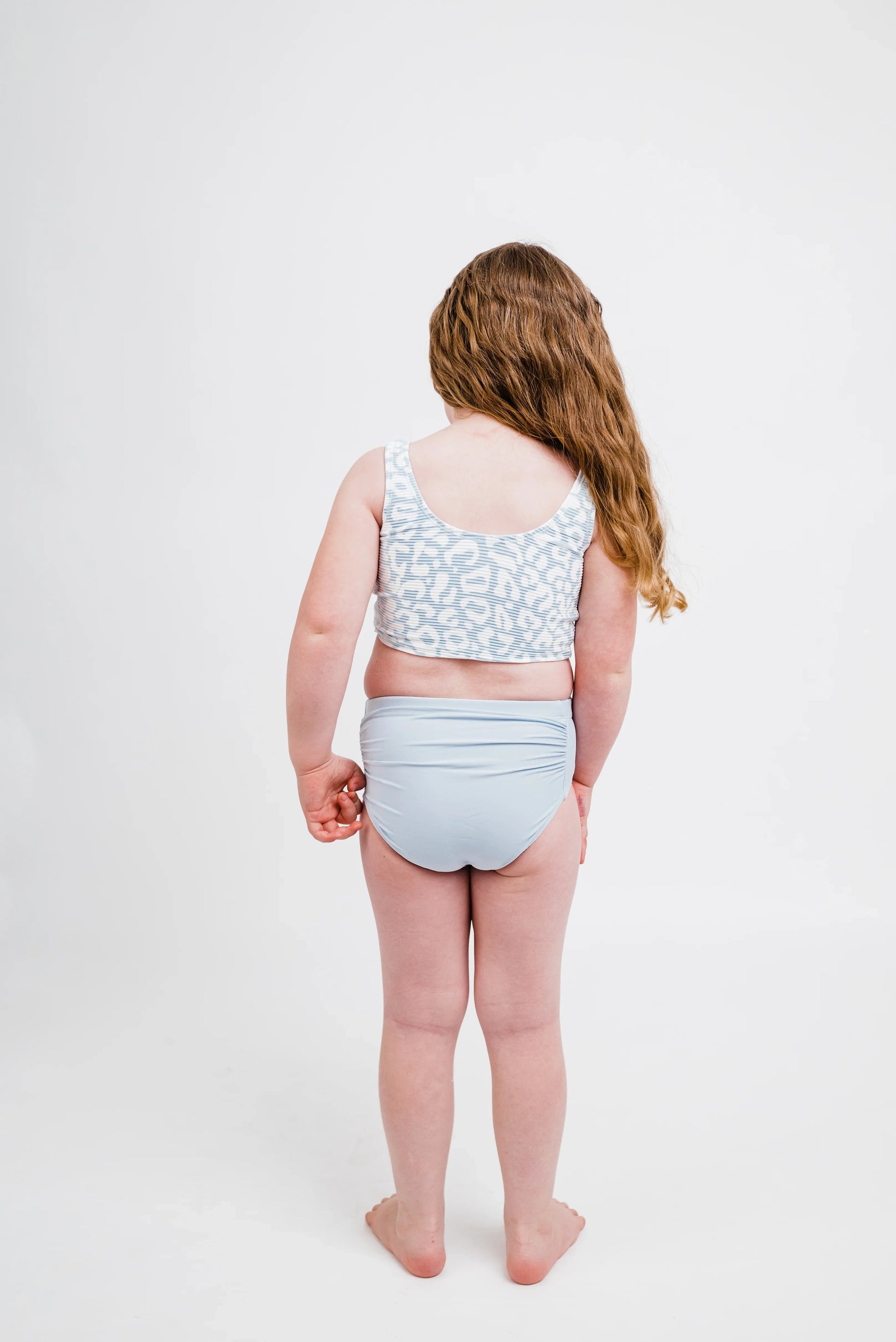  The Mini Traveler Top | Powder Blue Leopard Print