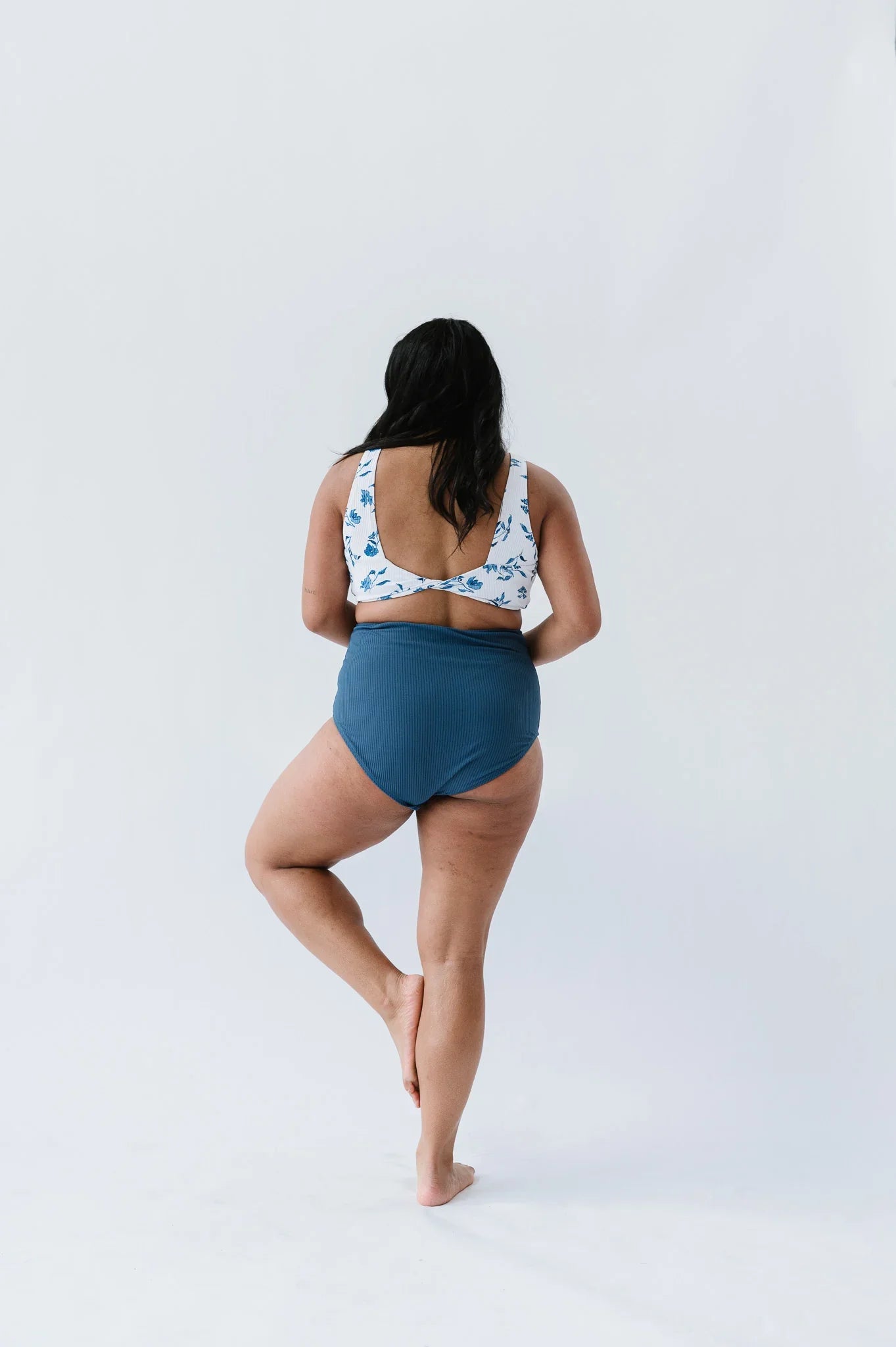  Seashell Top | Ocean Blue Floral