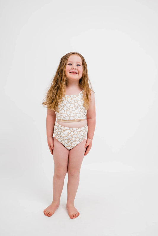  The Mini Lounger Top | Tan Floral Print