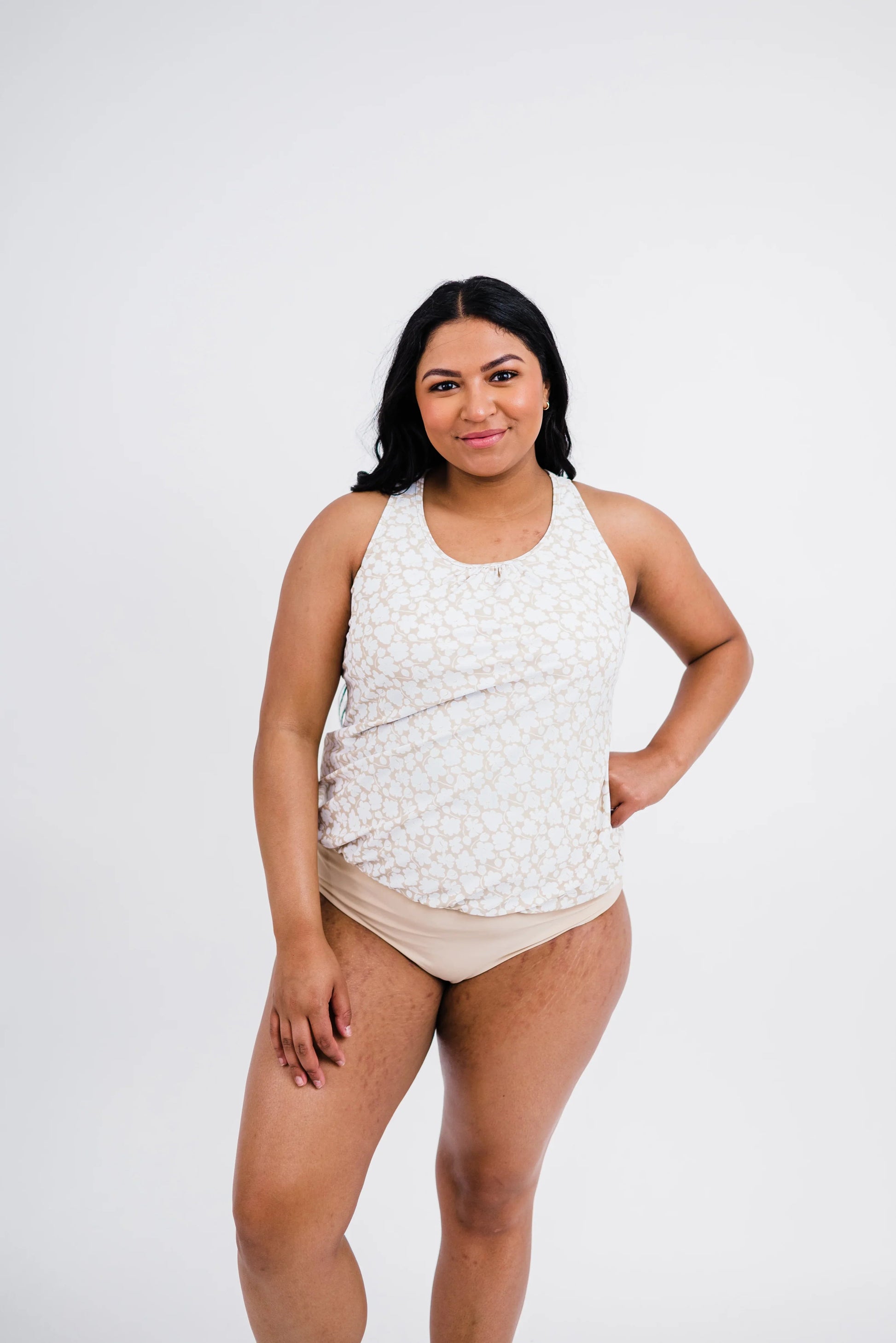  The Chase Top | Tan Floral Print