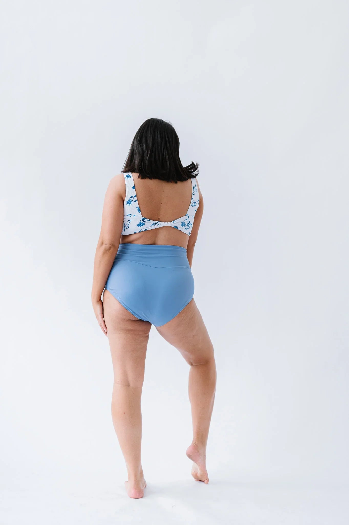  Seashell Top | Ocean Blue Floral