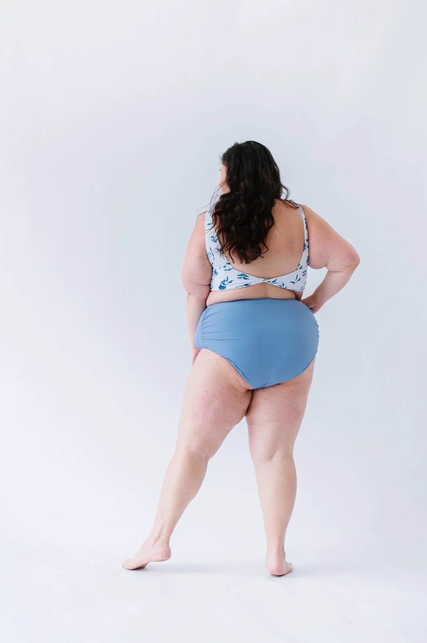 Seashell Top | Ocean Blue Floral