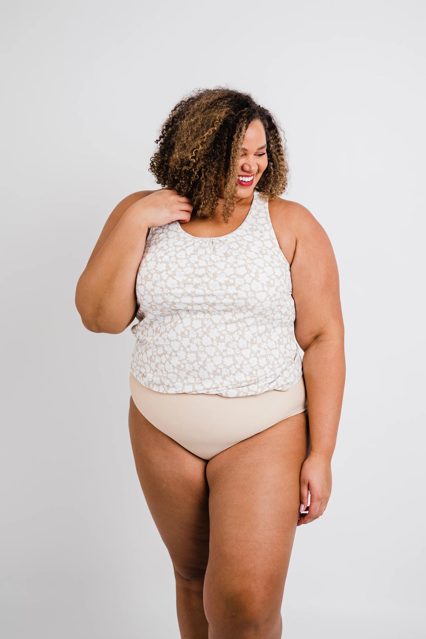  The Chase Top | Tan Floral Print