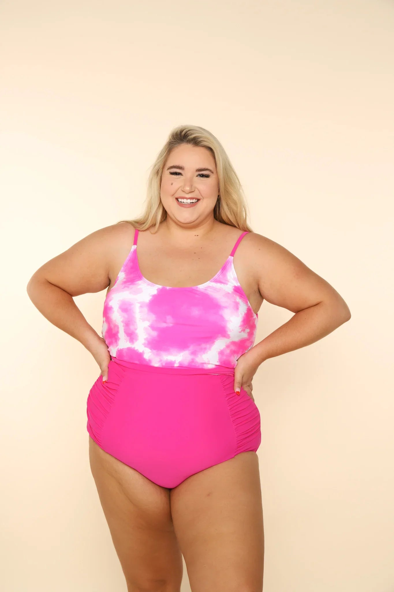  The Lounger Top | Tie Dye Neon Pink | Final Sale