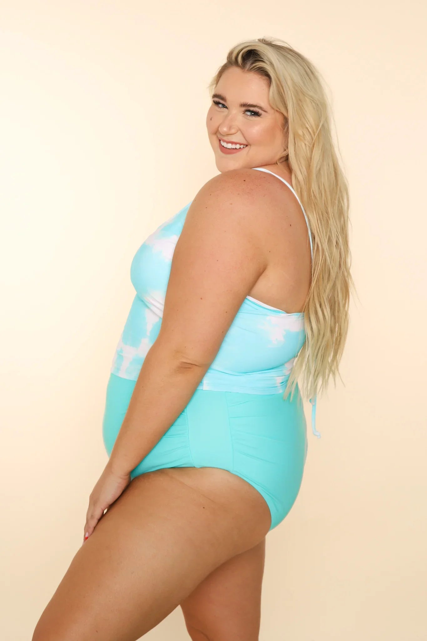  Centara Top | Tie Dye Neon Aqua | Final Sale