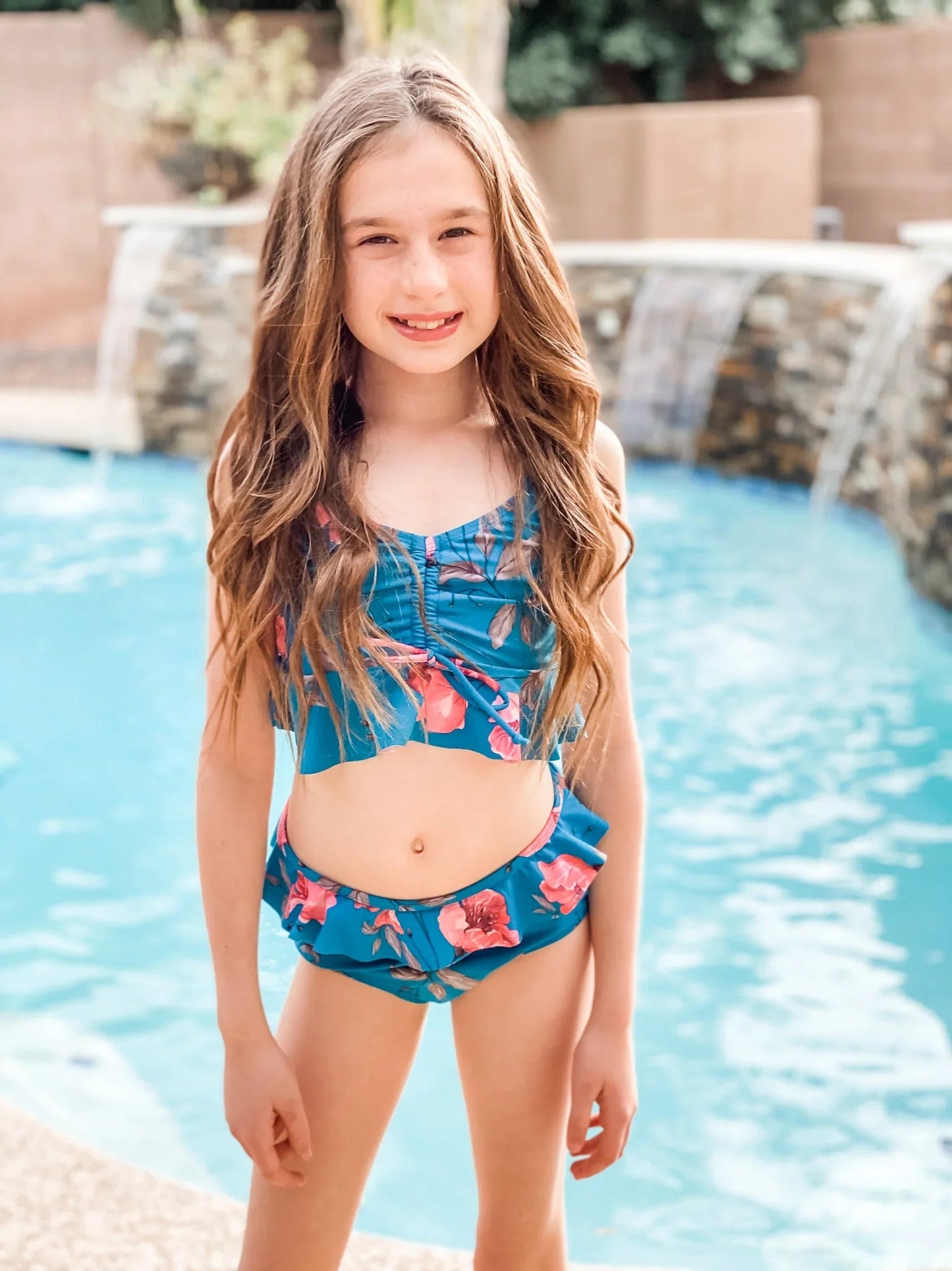  Mini Phi Phi Top | Blue Floral | Final Sale