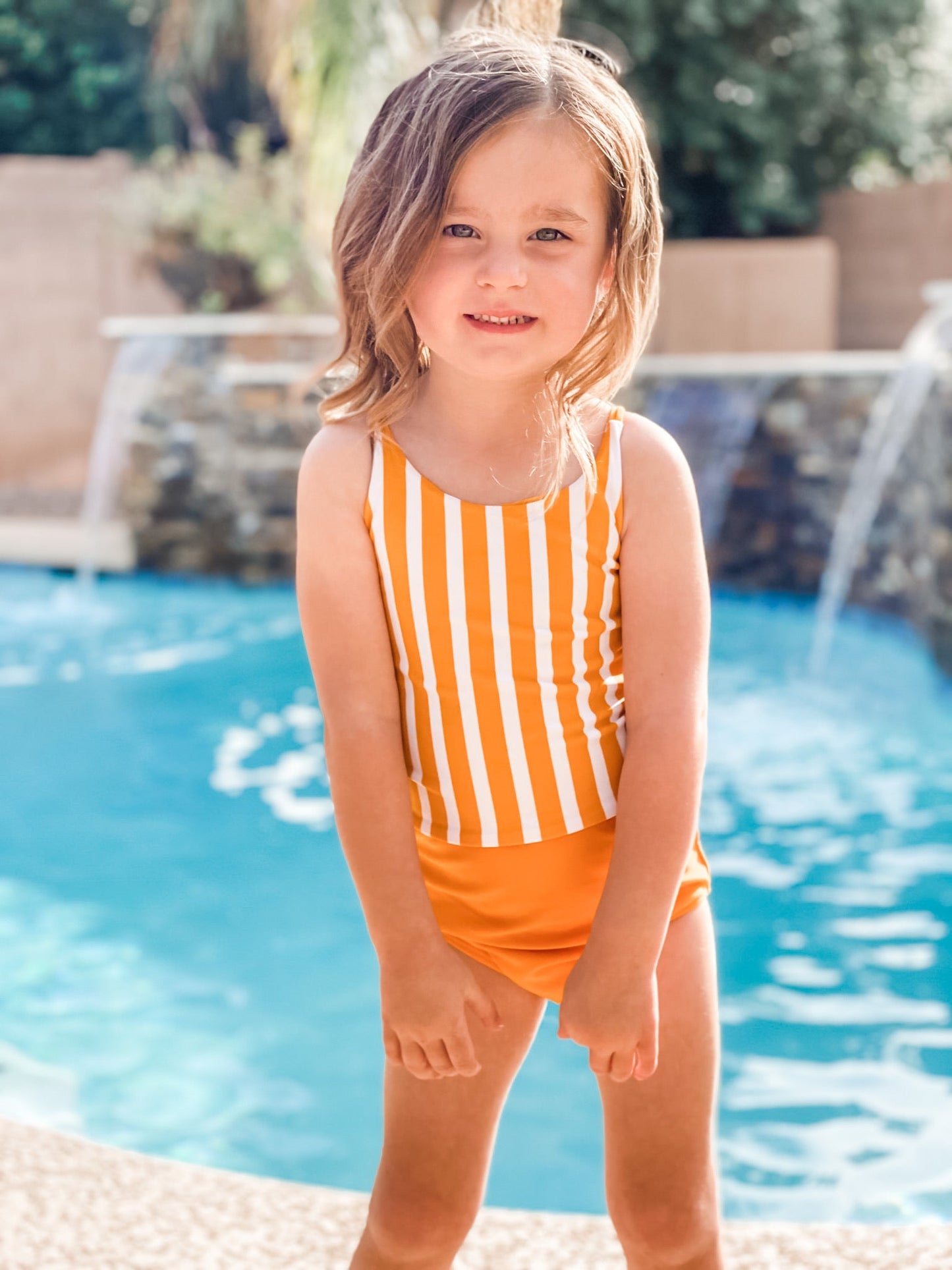  Mini Centara Reversible Top | Mango Stripe/Floral | Final Sale