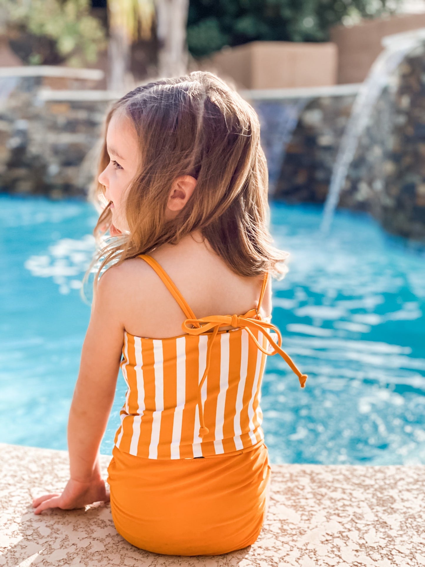  Mini Centara Reversible Top | Mango Stripe/Floral | Final Sale